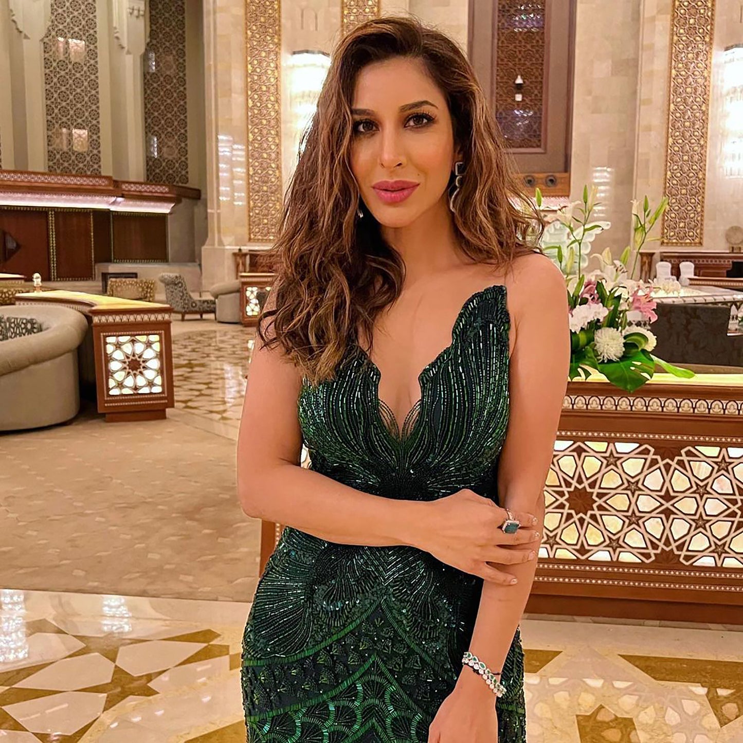 SOPHIE CHOUDRY IN FISH GOWN